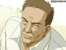 Парень взял на руки и отодрал в анус очкастую хентай учительницу