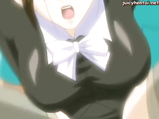 Парень взял на руки и отодрал в анус очкастую хентай учительницу