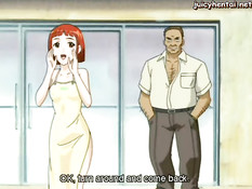 Парень взял на руки и отодрал в анус очкастую хентай учительницу