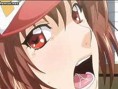 Мужик засадил в аниме девушку свой большой хуй и залил спермой