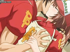 Мужик засадил в аниме девушку свой большой хуй и залил спермой