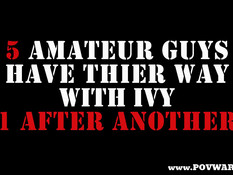 Молодую шалаву с татуировками оттрахали раком и кончили в лицо