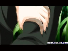 Симпатичную хентай девку в поле отодрали раком и залили спермой