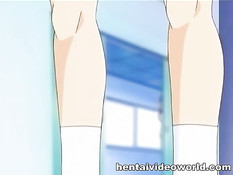 Сиськастая хентай девушка отсасывает члены и трахается с парнями