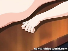 Две сисястые аниме лесбиянки целуются и трутся мокрыми кисками