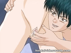 Две сисястые аниме лесбиянки целуются и трутся мокрыми кисками