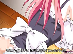 Молодой человек отлизал киску и отодрал рыжую хентай горничную