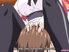 Молодой человек отлизал киску и отодрал рыжую хентай горничную