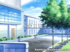 Горячая хентай брюнетка отсасывает и трахается с двумя парнями