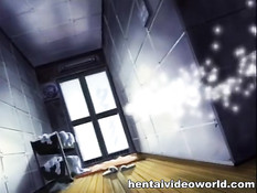 Развратные хентай девчонки отсасывают член молодому очкарику