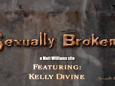 Связанную девушку Kelly Divine оттрахали членом и секс машиной