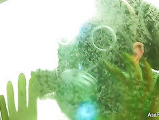 Парень в гриме монстра засадил член в задницу азиатке Asa Akira