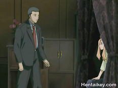 Мужчина соблазнил и оттрахал в киску молодую хентай горничную