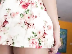 Минет и ебля с милой блондинкой с маленькой грудью Alexa Grace