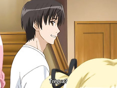 Хентай девушка ночью в лесу дрочит член сиськами и ебётся раком