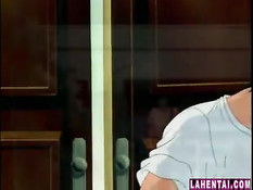 Дал отсосать член и оттрахал хентай девушку с короткой стрижкой