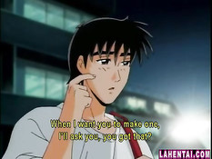 Дал отсосать член и оттрахал хентай девушку с короткой стрижкой