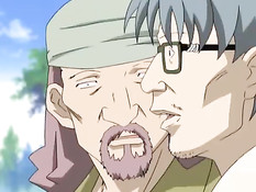 Сисястая хентай девушка разбудила парня и трахнулась на кровати