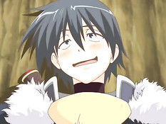 Аниме девушка с крыльями закинула паренька на дерево и отсосала