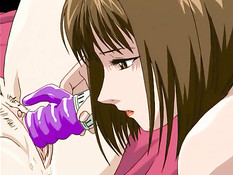 Страстные хентай девчонки втроём занимаются лесбийским сексом