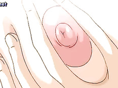 Аниме блондиночка с массивными сиськами оттрахана раком в лесу