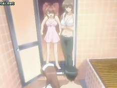 Парень в душе засадил свой член грудастой хентай девушке в попу