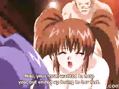 Мужчины жёстко оттрахали раком двух сиськастых хентай девчонок