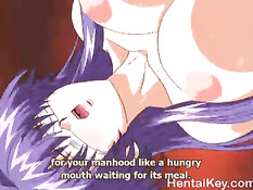 Мужчины жёстко оттрахали раком двух сиськастых хентай девчонок