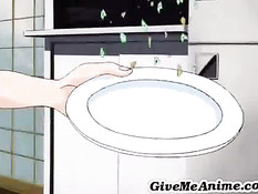 Он увидел хентай девку с розовыми волосами и отодрал на кровати