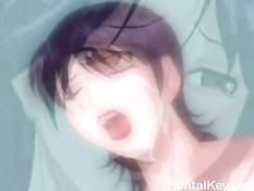 Грудастая хентай девка отсасывает и трахается с парнями на пляже