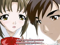 Связанная аниме девушка в лаборатории подверглась секс насилию