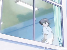 Связанная аниме девушка в лаборатории подверглась секс насилию