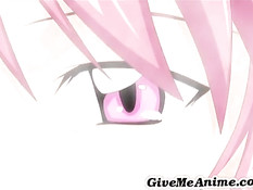 Хентай девка с красными волосами стонет насаживаясь на хуй парня