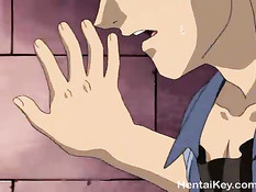 Хентай девушка сняла розовый халатик и занялась сексом с парнем