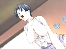 Отлизал киску грудастой хентай подруге и засадил в неё свой член