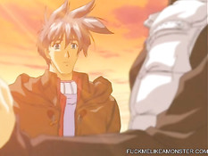 Парень дал отсосать член сисястой хентай девке и оттрахал сверху