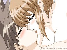 Парень дал отсосать член сисястой хентай девке и оттрахал сверху