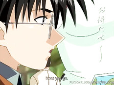 Красивая хентай блондиночка мастурбирует киску на полу в ванной