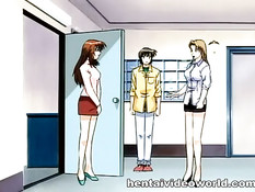 Пацан возбудился подглядывая за сексом хентай девушки и парня