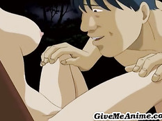 Мужчина оттрахал на скамейке в парке связанную хентай девчонку