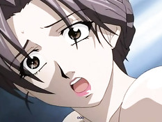 Парень облизал грудь сисястой хентай брюнетке и дал пососать хуй