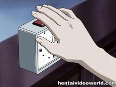 Парнишка на кухне в булочной оттрахал молодую хентай повариху