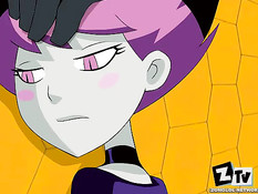 Робот сделал развратной хентай девушке двойное проникновение