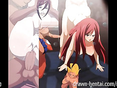 Красивые сиськастые девушки занимаются сексом в порно комиксах