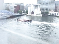 Японская девчонка с хвостиками отсасывает член белому мужчине