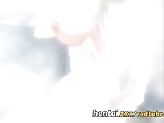 Молоко вытекает из сосков хентай девушки во время секса с парнем