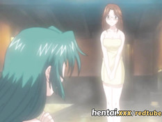 Молоко вытекает из сосков хентай девушки во время секса с парнем