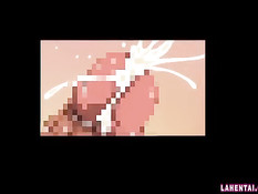 Аниме девка с розовыми волосами на кровати отсасывает в позе 69