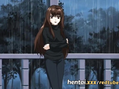 Заключённая хентай девушка с кляпом во рту подверглась насилию