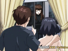 Заключённая хентай девушка с кляпом во рту подверглась насилию